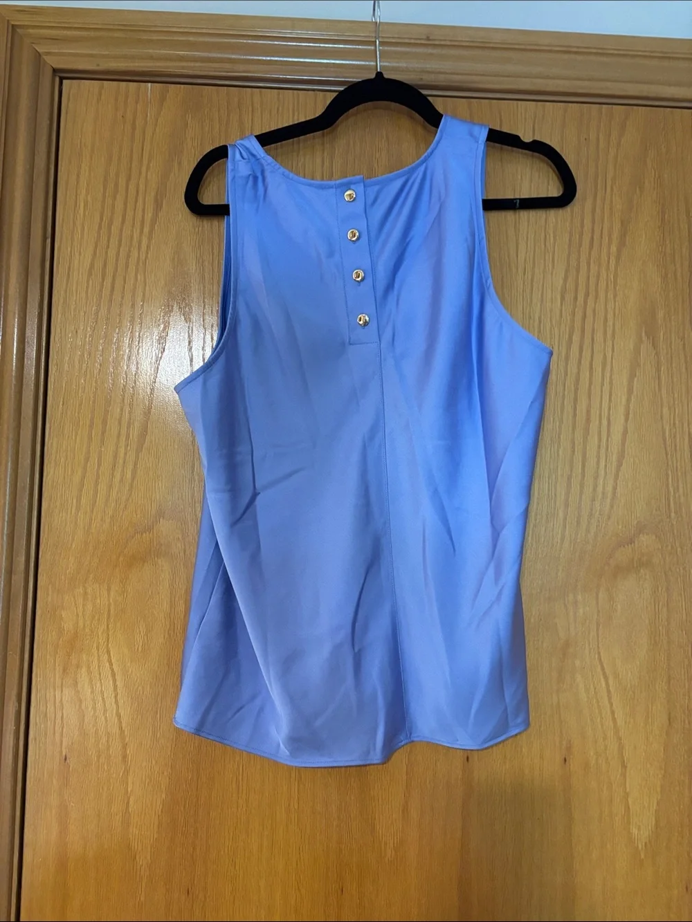 J. Crew Light Lavender Scoop Neck Suiting Shell